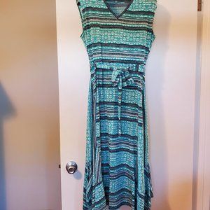 🌊🎉 Chaus XL Multi-Colored Summer Dress - Blue, Black & White Bliss! 🎉🌊